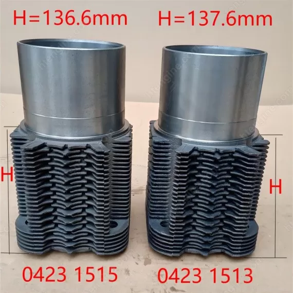 Air Cooling Cylinder Liner FL913 Engine Parts Sleeves Flange Diameter120 mm 04231515 04159098 for Deutz